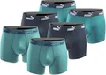 PUMA Boxershort 6er Pack Herren Basic Black Limited Edition - New Ocean- Gr.S