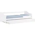 Homestyle4u Ausziehbett 90 x 200 cm Weiß 1420