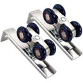 Schiebetürrollen, Aluminium, für Holztüren, Glasschiebetüren, 2 Stück, Blau