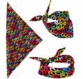 Widmann S.r.l. Kostüm Peace Bandana Halstuch 55 x 55 cm, Schwarz Bunt