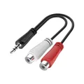 Hama Stereo Audio-Adapter 3,5-mm-Stecker > Cinch-Buchse schwarz