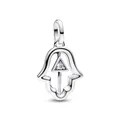 PANDORA ME Hand der Fatima Medaillon-Charm aus Sterling Silber mit Zirkonia, Kompatibel ME und Moments Armbänder, 793411C01