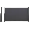 Idmarket - Einziehbarer Außenparavent 180 X 500 Cm Anthrazitgrau Seitenrollo