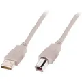 Digitus - Usb-kabel Usb 2.0 Usb-a Stecker, Usb-b Stecker 1.80 M Beige Ak-300102-018-e