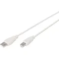 Digitus USB 2.0 Anschlusskabel USB-A (Stecker) > USB-B (Stecker), Kabel, beige