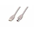 DIGITUS 1,8m USB 2.0 Anschlusskabel A/St - B/St beige Verbindungskabel geschirmt