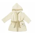 Egeria Kinderbademantel Sheep, Langform, Walkfrottee, Kapuze, Gürtel, mit Kapuze und kleiner Stickerei, Organic Cotton beige 104 | 63 cm