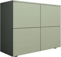borchardt Möbel Kommode Rova, Sideboard mit 4 Türen, Breite 93 cm, 4-türig, Kommode mit viel Stauraum, salbeifarben