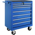 tectake Werkzeugwagen, Blau, Metall, 33x79x69 cm, Freizeit, Heimwerken, Werkzeugaufbewahrung