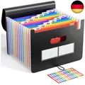 Dokumentenmappe A4, Fächermappe Sortiermappe Bunte Datei Ordner Regenbogen