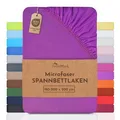 NatureMark - Mikrofaser SPANNBETTLAKEN zum Sparpreis! viele Größen und Farben Markenware (180x200-200x200 cm, lila)