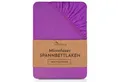NatureMark Spannbettlaken Mikrofaser Spannbetttuch, Polyester, Gummizug: rundum, viele Größen und Farben Markenware, 180x200cm, Lila