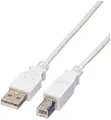 Value USB-Kabel USB 2.0 USB-A Stecker, USB-B Stecker 1.80m Weiß Geschirmt 11.99.8819