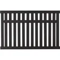 Plus Holz Vorgartenzaun Country Nadelholz Schwarz 150 cm x 96 cm