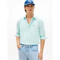 Tommy Hilfiger Langarmhemd FLEX POPLIN CLASSIC STP Regular Fit gestreift, Button-Down-Kragen blau XXL