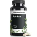 natural elements Folsäure – 400 Tabletten – 400 mcg pro Tagesdosis – Kinderwunsch und Schwangerschaft – vegan, hochdosiert, ohne unnötige Zusätze – in Deutschland produziert & laborgeprüft