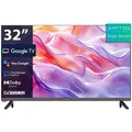 AntteQ G32-AH3.Q1L Smart TV 32 Zoll Fernseher HD 720P, DAZN, Play Store, Bluetooth-Sprachfernbedienung, Netflix, Prime Video, Wi-Fi, Triple Tuner - Schwarz