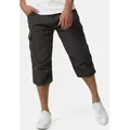 Indicode Cargoshorts Herren Nicolas Check Cargo Shorts Herrenshorts aus einer robusten Materialmischung grau XXL