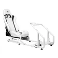 Thermaltake GR300 Sim Racing Cockpit – Racing Rig mit verstellbarem PVC-Rennsitz, Lenkrad-/Pedalhalterung, Shifter Mount – Weiß