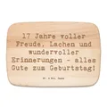 Frühstücksbrett Spruch 17. Geburtstag Freude - Geschenk herzliche Nachricht