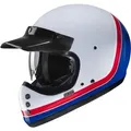 HJC V60 Scoby Helm, weiss-rot-blau, Größe S für Männer
