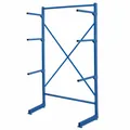 Kragarmregal mit 6 Armen, BxTxH 1060 x 450 x 1950 mm, leichte Ausführung, blau
