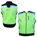 PROANTI Motorradweste hochwertige Motorrad Warnweste Neon Gelb/Grün Biker Sicherheitsweste 4XL