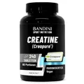 Bandini® Creatine CREAPURE® Monohydrate 240 Tabletten - Training, Sport, Gym und Pre Workout Supplement - 100% Vegan - Basierend auf Kreatin Monohydrat für ATP und Erholung