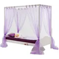 Idimex Himmelbett, Weiß, Holz, Kiefer, Vintage, 96x190x209 cm, FSC Mix, Kinder- & Jugendzimmer, Kindermöbel, Kinderbetten, Kindereinzelbetten