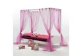 IDIMEX Himmelbett NADINE, Himmelbett Kinderbett Mädchenbett 90x200 cm Kiefer massiv weiss lackie