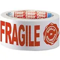 tesa Verpackungsklebeband FRAGILE Rot, Weiß 50 mm (B) x 66 m (L)
