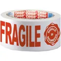 Tesa Verpakkingstape fragile 12 m wit, rood
