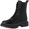 Tamaris COMFORT-Lining, Removable Sock aus Leder Schnürstiefelette COMFORT-Lining schwarz 37 EU