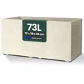 Kreher® XL Pflanzkasten „Millennium“ 78x39x39 cm – 73L Volumen – Creme Weiß – Wetterfester Pflanzkasten für Garten, Balkon & Terrasse - Weiß