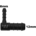 WamSter® L 90° Schlauchverbinder Pipe Connector reduziert 12mm 6mm Durchmesser