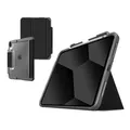 STM Dux Plus für iPad / 10. Generation: Ultra-Schutz, langlebig, leicht, mit transparenter Rückseite, Apple-Stifthalter, batteriesparende EIN-/Aus-Abdeckung, Schwarz