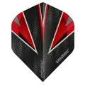 WINMAU Prism Alpha Black & Red Extra Dicke Dart Flights - 1 Sätze pro Packung (3 Flights insgesamt)