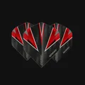 Winmau Flights Prism Alpha Black & Red, Shape: Standard #2, 100 micron