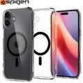 Handyhülle für iPhone 16 Spigen Case Cover Futeral Tasche Transparent-Schwarz