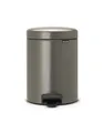 Brabantia Treteimer mit Inneneimer, 5L, aus Kunststoff, stahl, Platinum