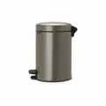 Brabantia Newicon Treteimer Mülleimer Abfalleimer Papierkorb Platinum 5L 112683