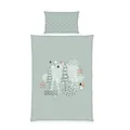 Herding babybest Kleinkinder-Bettwäsche-Set, Nordic Forest Wendemotiv, Kopfkissenbezug 40 x 60 cm, Bettbezug 100 x 135 cm, Mit Reißverschluss und Hoteleinschlag, 100% Baumwolle/Renforcé