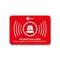 6 pezzi adesivo "Allarme", iSecur®, allarmato, 5x3,5cm, I hin_239