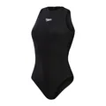 Speedo Adult Female Hydrasuit Swimsuit | One Piece Swimming Costume, S&S Black, 38
