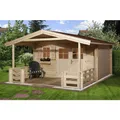 WEKA Gartenhaus "111 B Gr. 2", Holz, BxHxT: 460 x 262 x 500 cm (Außenmaße inkl. Dachüberstand) - beige