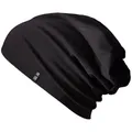 Enter the Complex Jerseymütze - Leichte Slouch Beanie - Unisex, Übergangsmütze, 95% gekämmte Baumwolle, 5% Elasthan schwarz L/XL