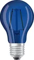 OSRAM LED Lampe E27 Star Classic A | 2,5W 9000K blau | 10lm Filament | 300° Abstrahlung | A-Typ | nicht dimmbar, G (Spektrum:  bis E)