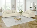 S-Style Möbel Polstergarnitur 3+2 Kristian mit Holzfüßen im skandinavischen Stil aus Chenille-Stoff, (1x 3-Sitzer-Sofa, 1x 2-Sitzer-Sofa), mit Wellenfederung