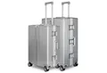 WINLIFE Trolley WINLIFE®Größe M, L, XL Reisekoffer Alu-Rahmen ABS & TSA Schloss Silber, 4 Doppelrollen Rollen, ABS+PC-Hartschale, TSA-Schloss, 360°-Doppelrollen