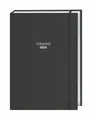 Tages-Kalenderbuch A6, schwarz 2025: Schwarzer Terminkalender mit Schulferien und Feiertagen. Buch-Kalender mit Lesebändchen und Gummiband. ... Planen von Terminen. (Kalenderbücher Heye)